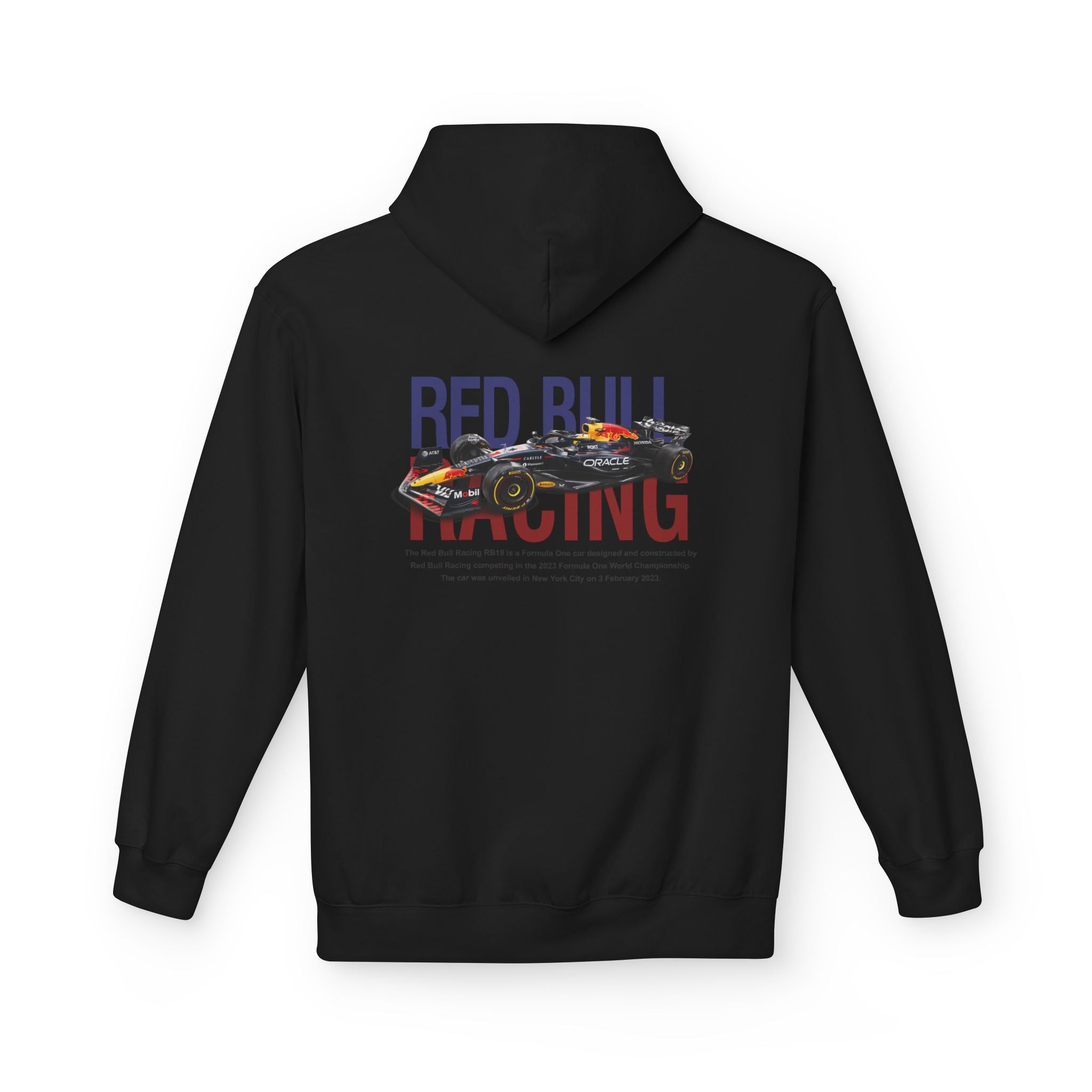 Red Bull Racing Hoodie — Vintage Logo & Formula Car Pullover