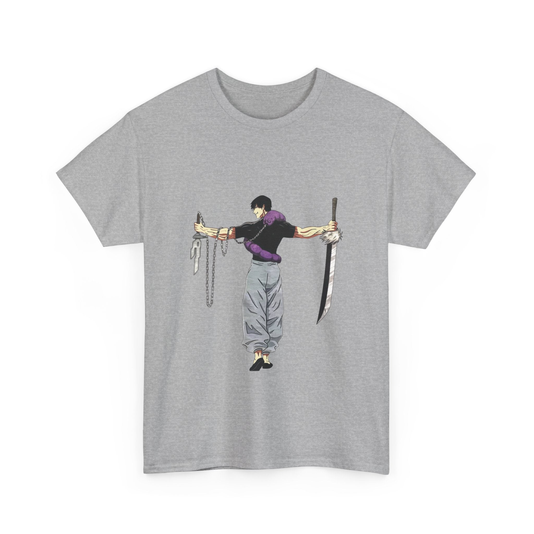 Anime Swordman T-Shirt — Crossed Blades Illustration Tee