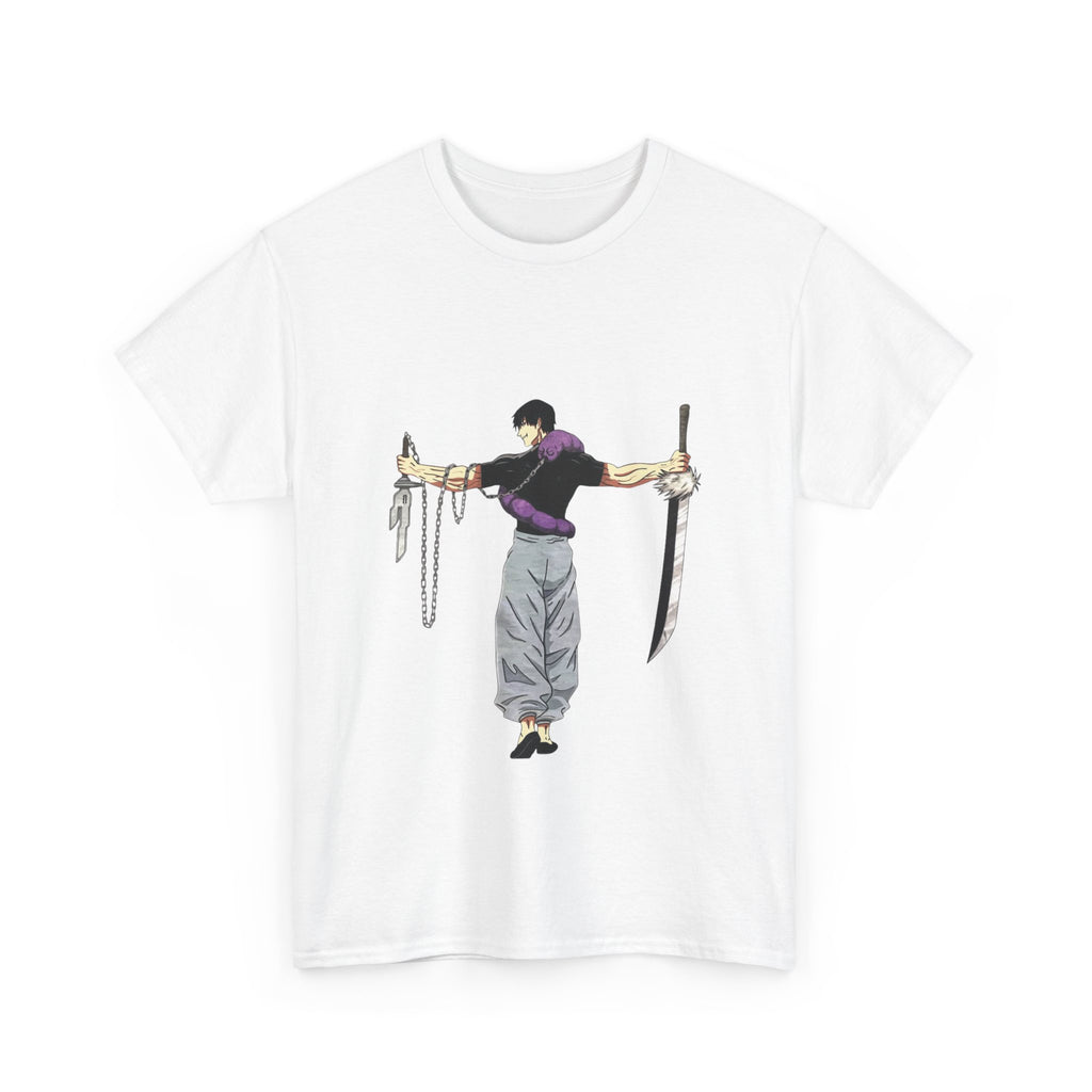 Anime Swordman T-Shirt — Crossed Blades Illustration Tee