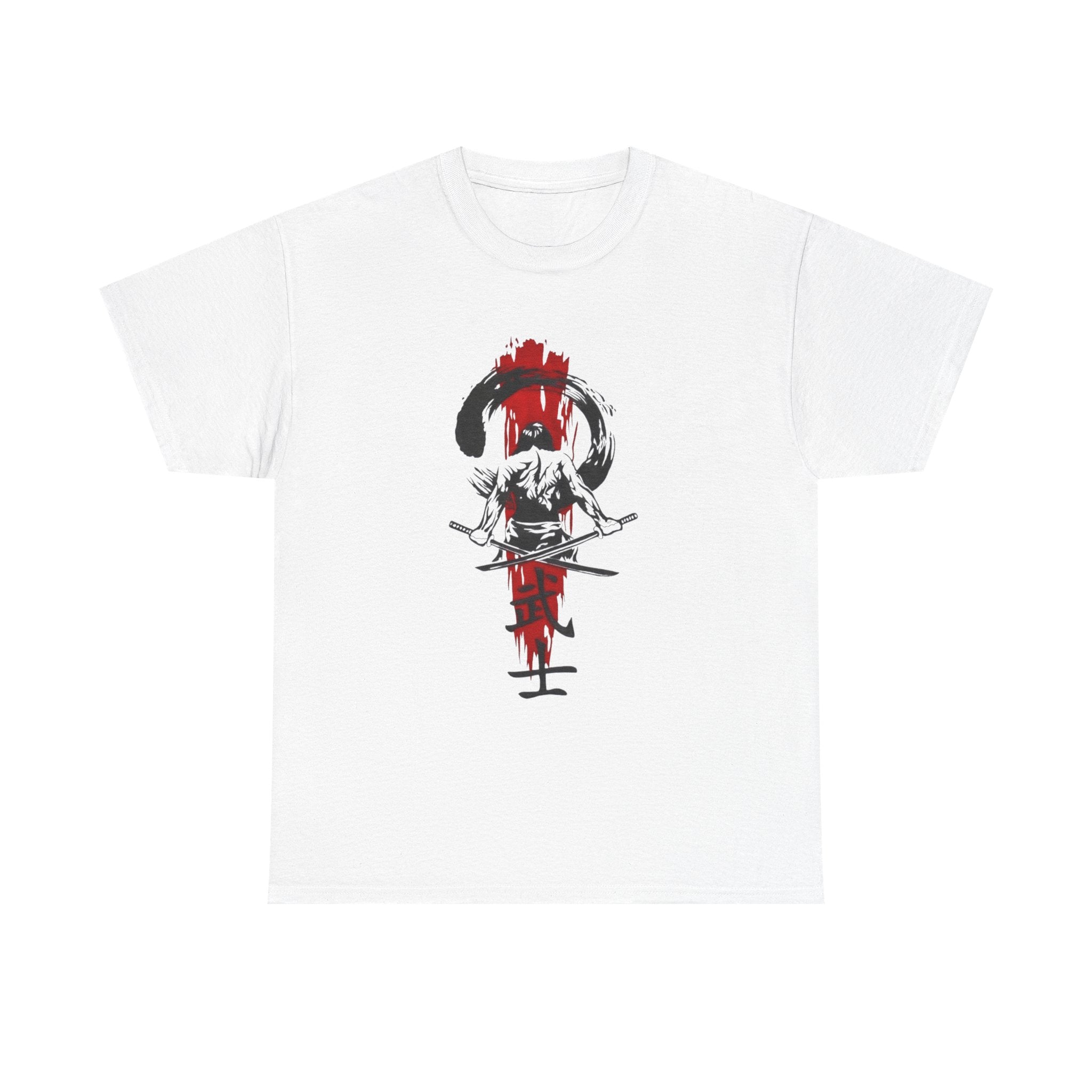 T‑Shirt — Samurai Brushstroke Graphic Tee (Red & Black)