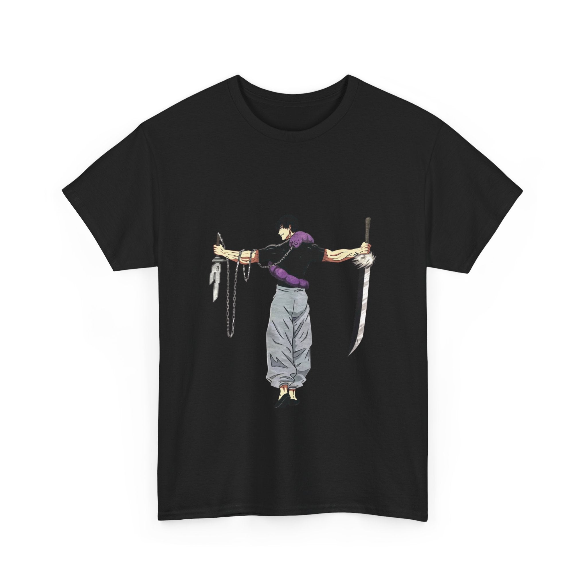 Anime Swordman T-Shirt — Crossed Blades Illustration Tee