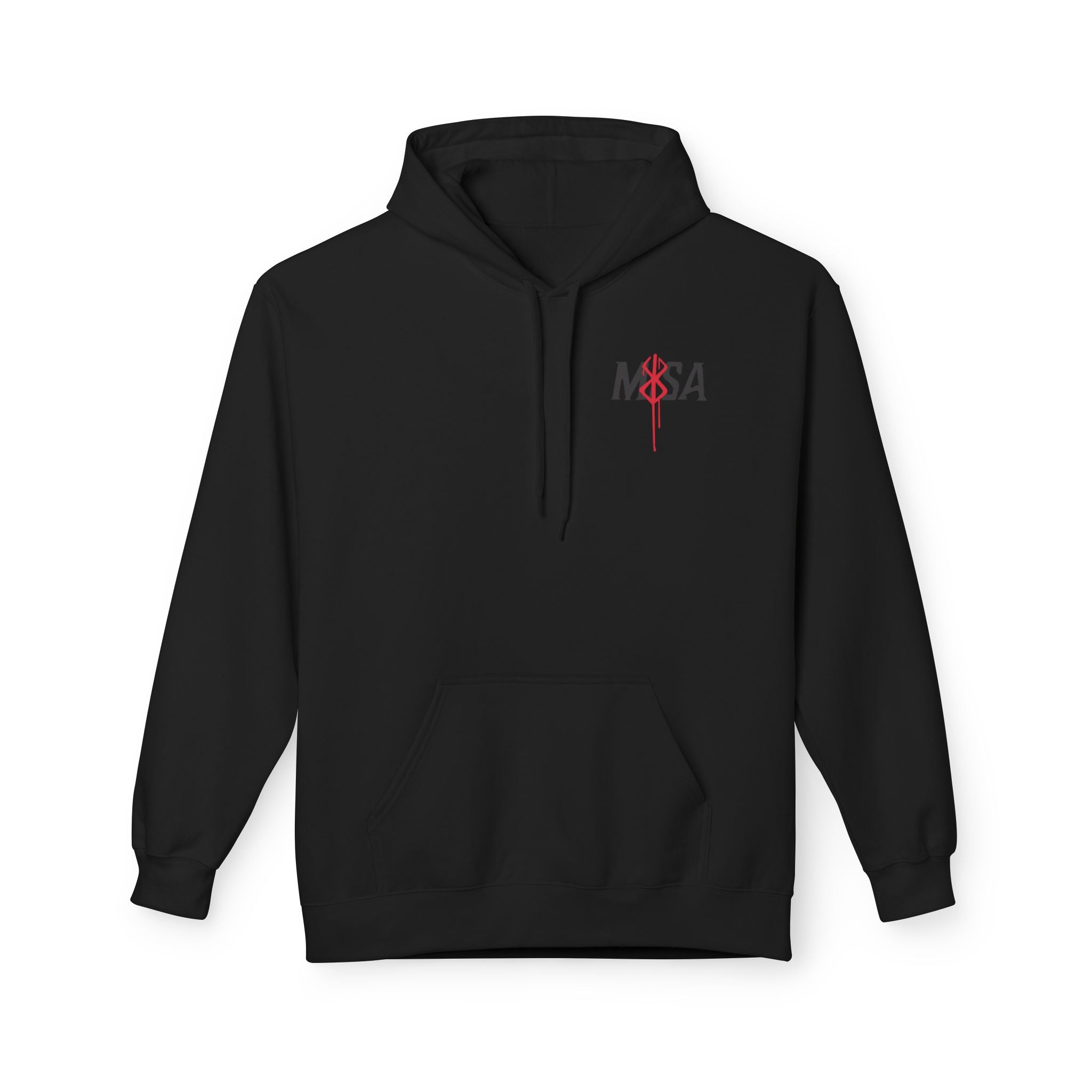 MISALIGNED Graphic Hoodie — Japanese-Style Red Slash Logo Hoodie