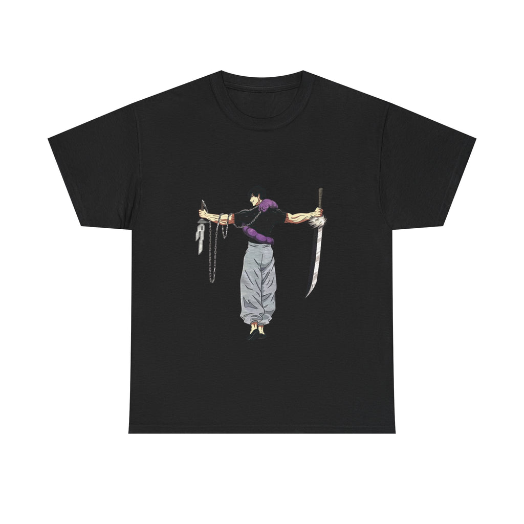 Anime Swordman T-Shirt — Crossed Blades Illustration Tee