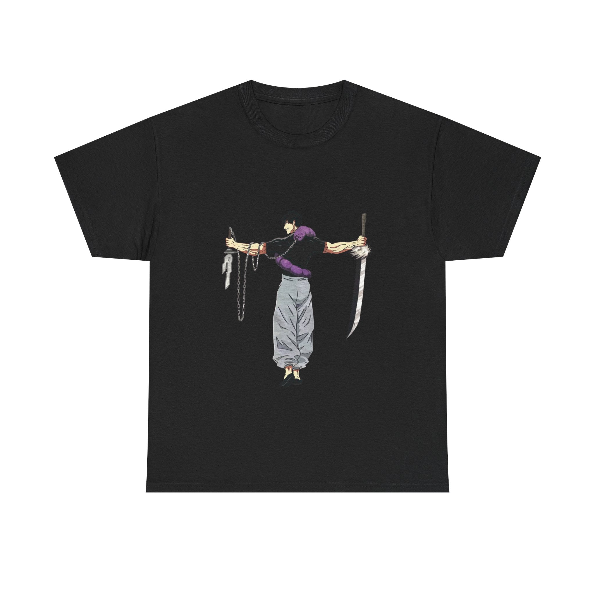 Anime Swordman T-Shirt — Crossed Blades Illustration Tee