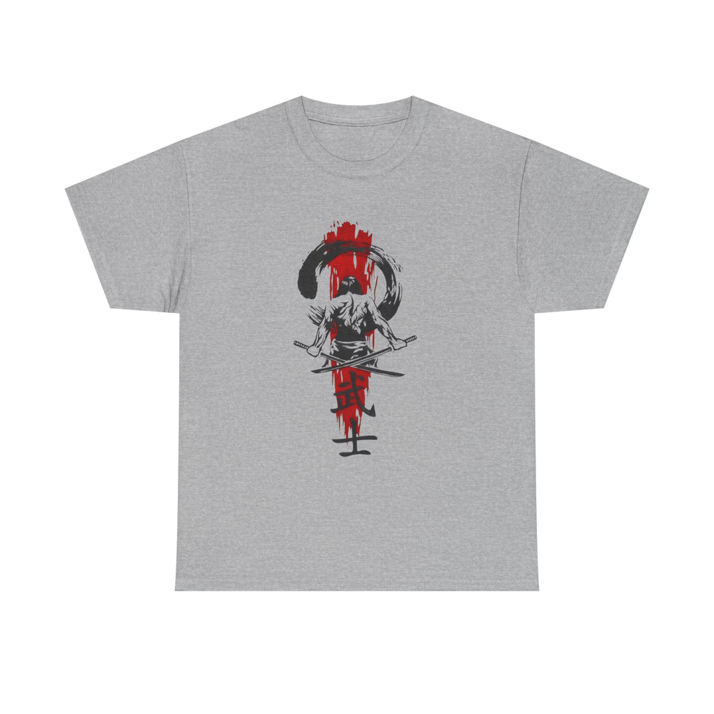 T‑Shirt — Samurai Brushstroke Graphic Tee (Red & Black)