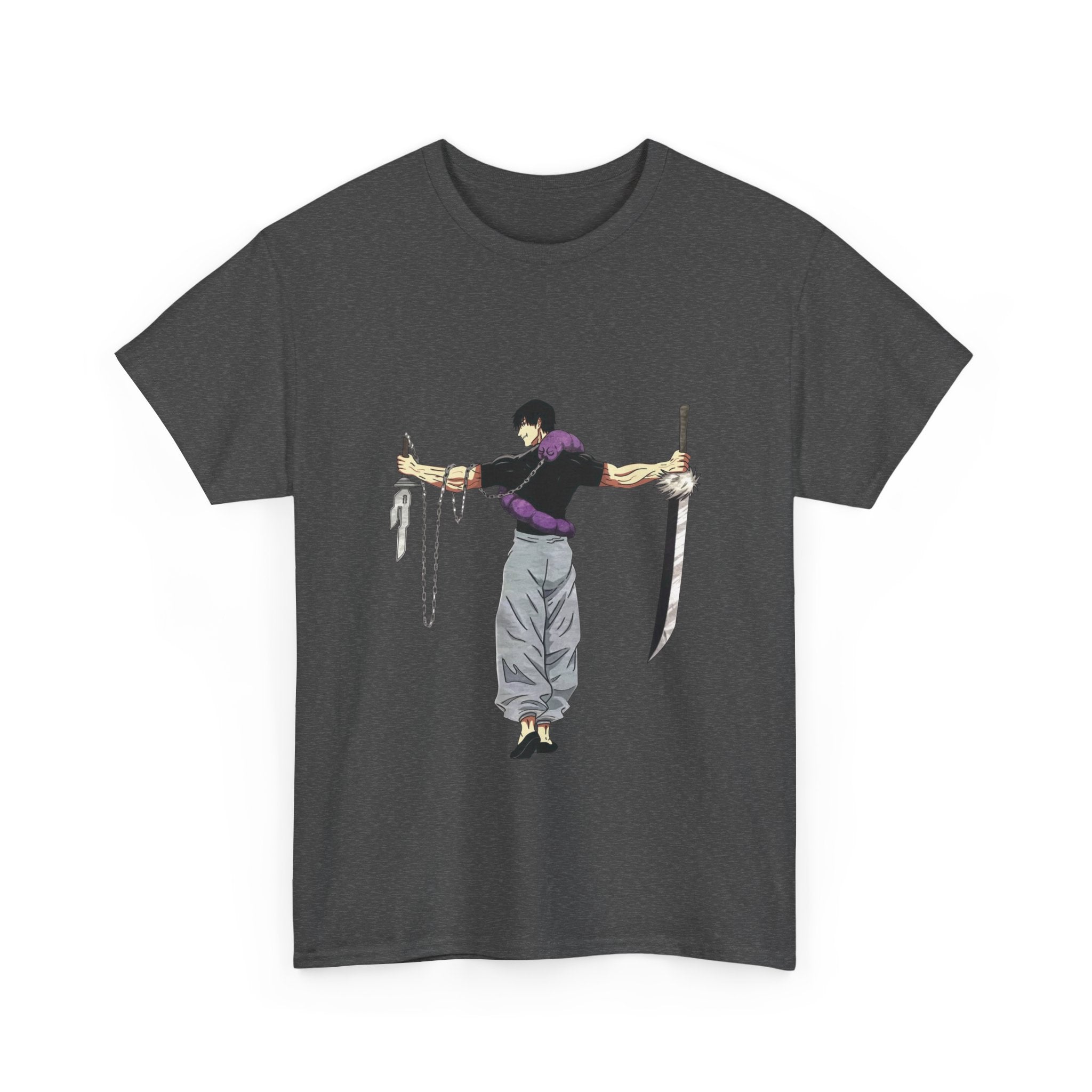 Anime Swordman T-Shirt — Crossed Blades Illustration Tee