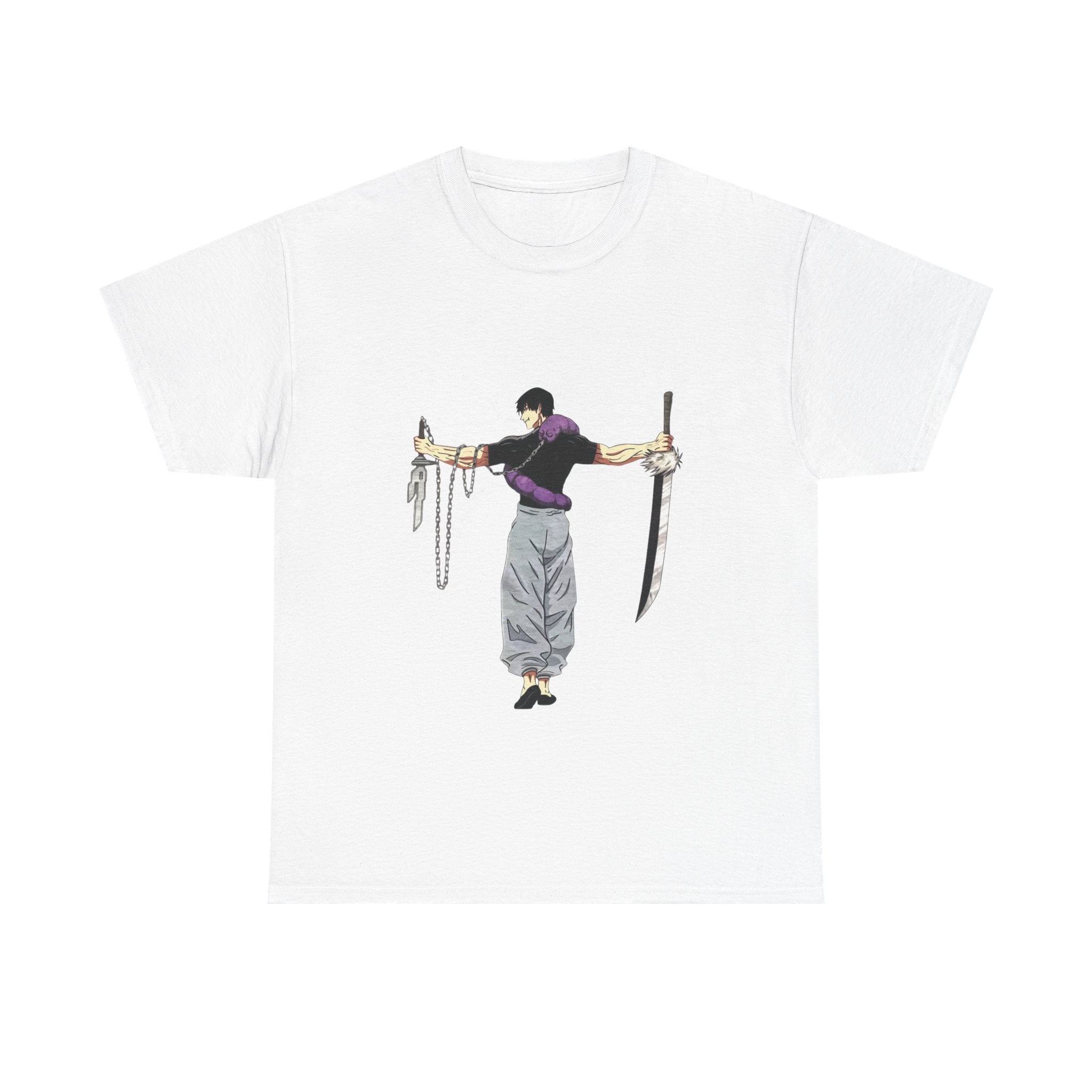Anime Swordman T-Shirt — Crossed Blades Illustration Tee
