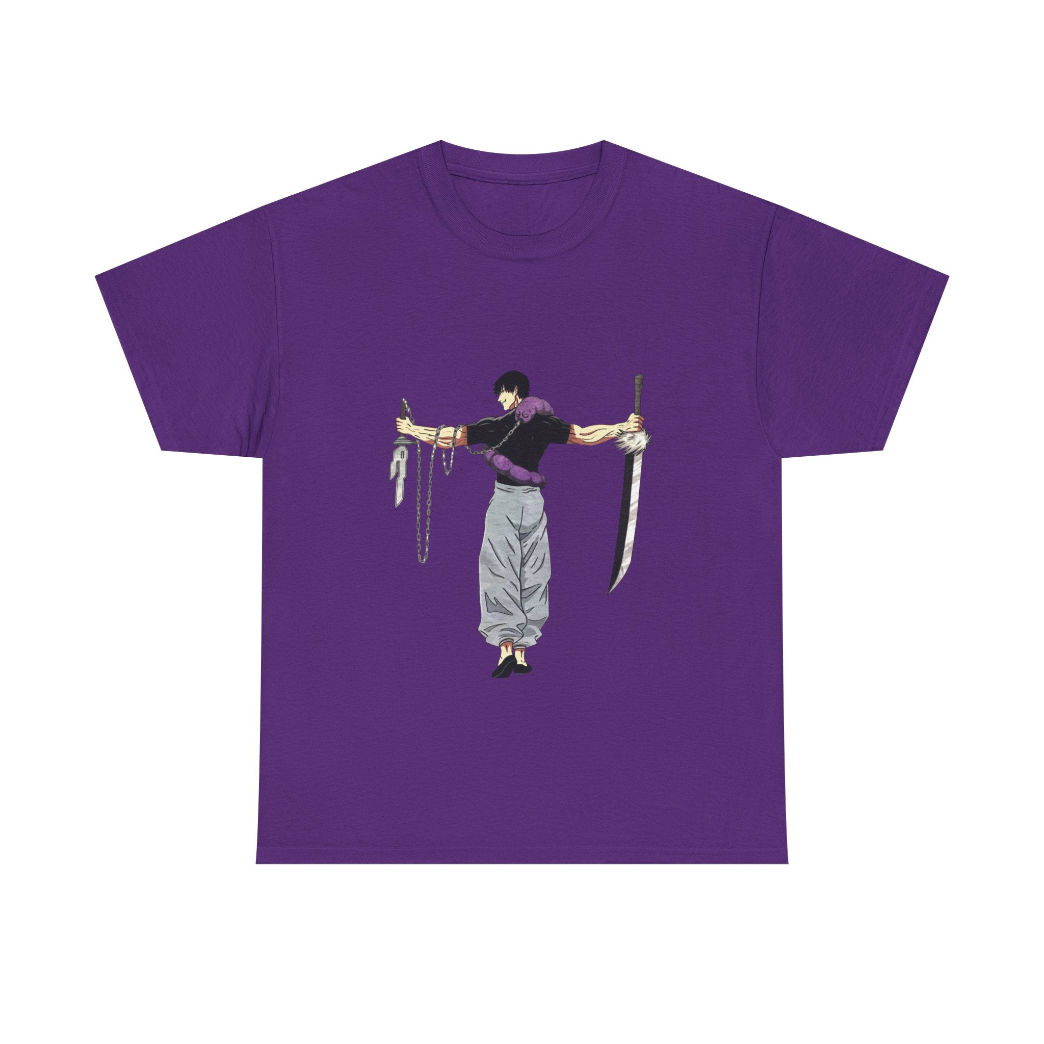 Anime Swordman T-Shirt — Crossed Blades Illustration Tee