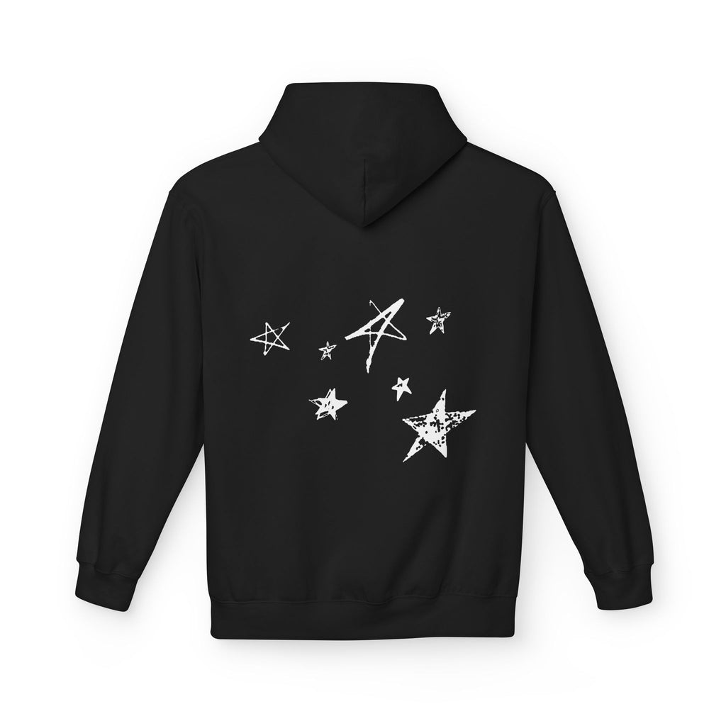Classic Star Graphic Hoodie — Retro 'Classic' Logo Front & Distressed Stars Back