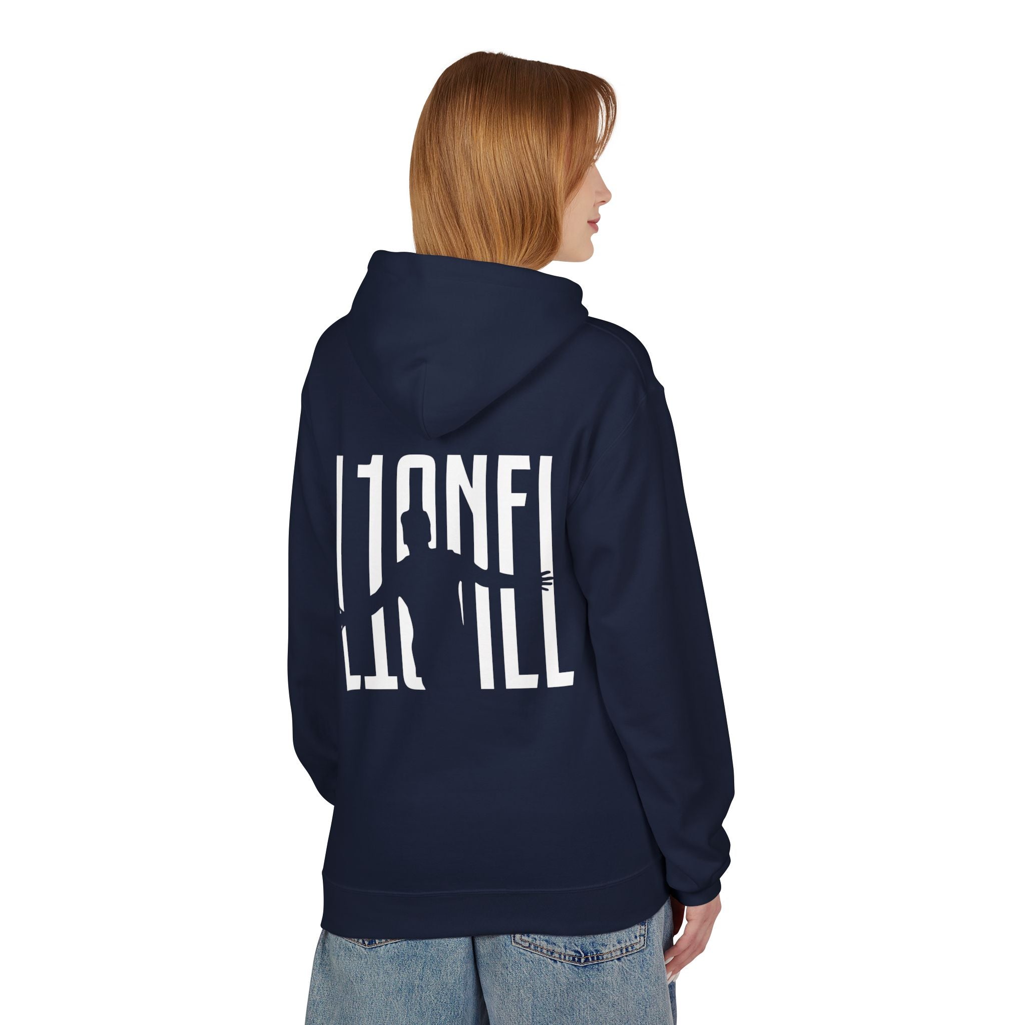 Lionel Silhouette Hoodie — Black Graphic Music Artist Tribute Pullover