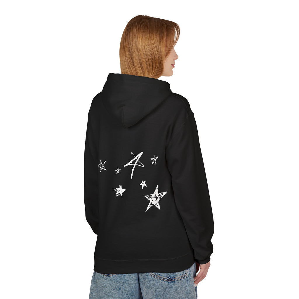 Classic Star Graphic Hoodie — Retro 'Classic' Logo Front & Distressed Stars Back