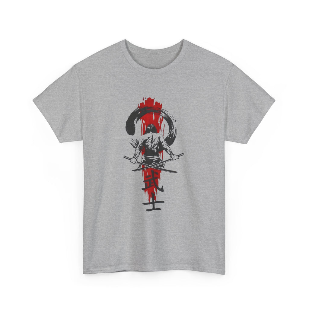 T‑Shirt — Samurai Brushstroke Graphic Tee (Red & Black)