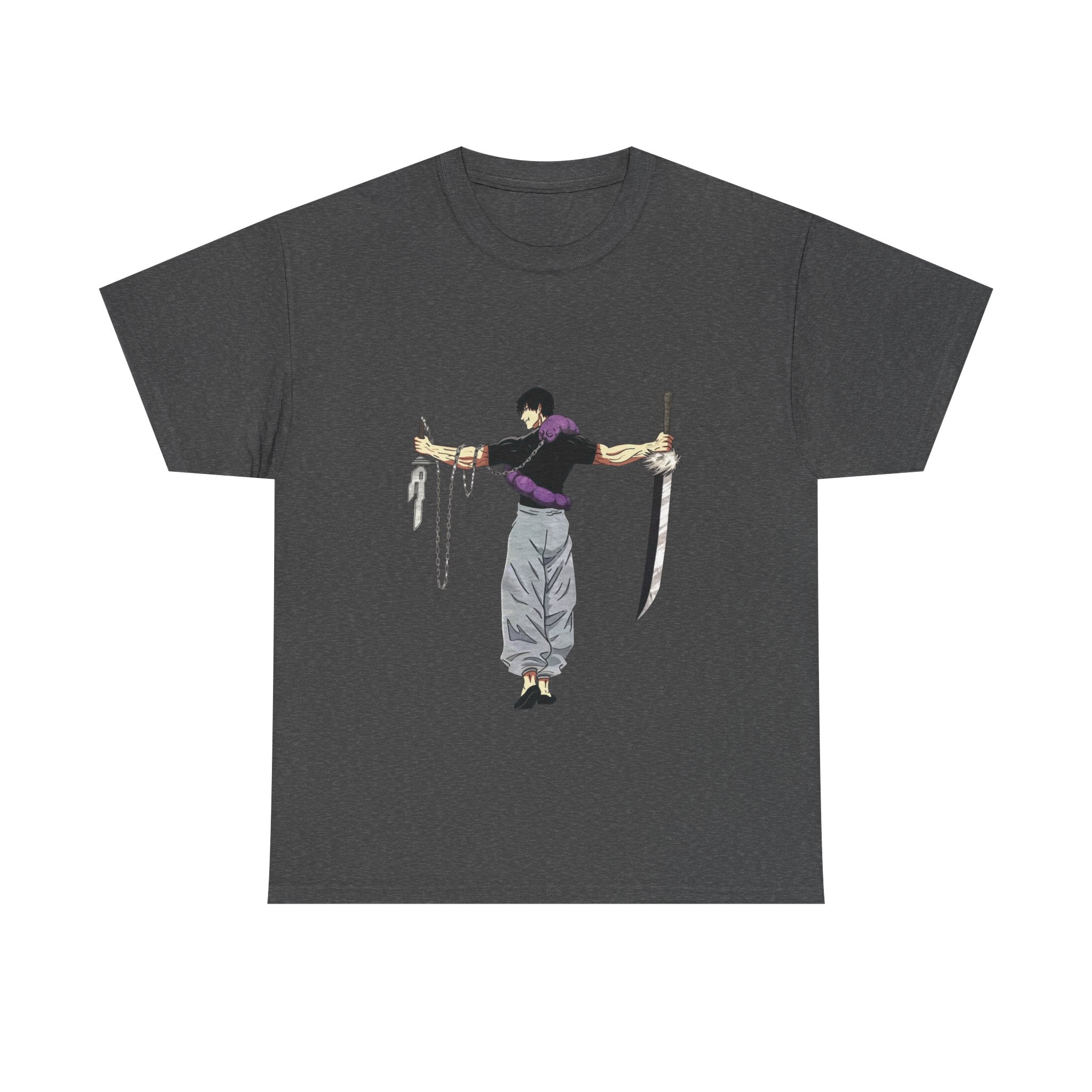 Anime Swordman T-Shirt — Crossed Blades Illustration Tee