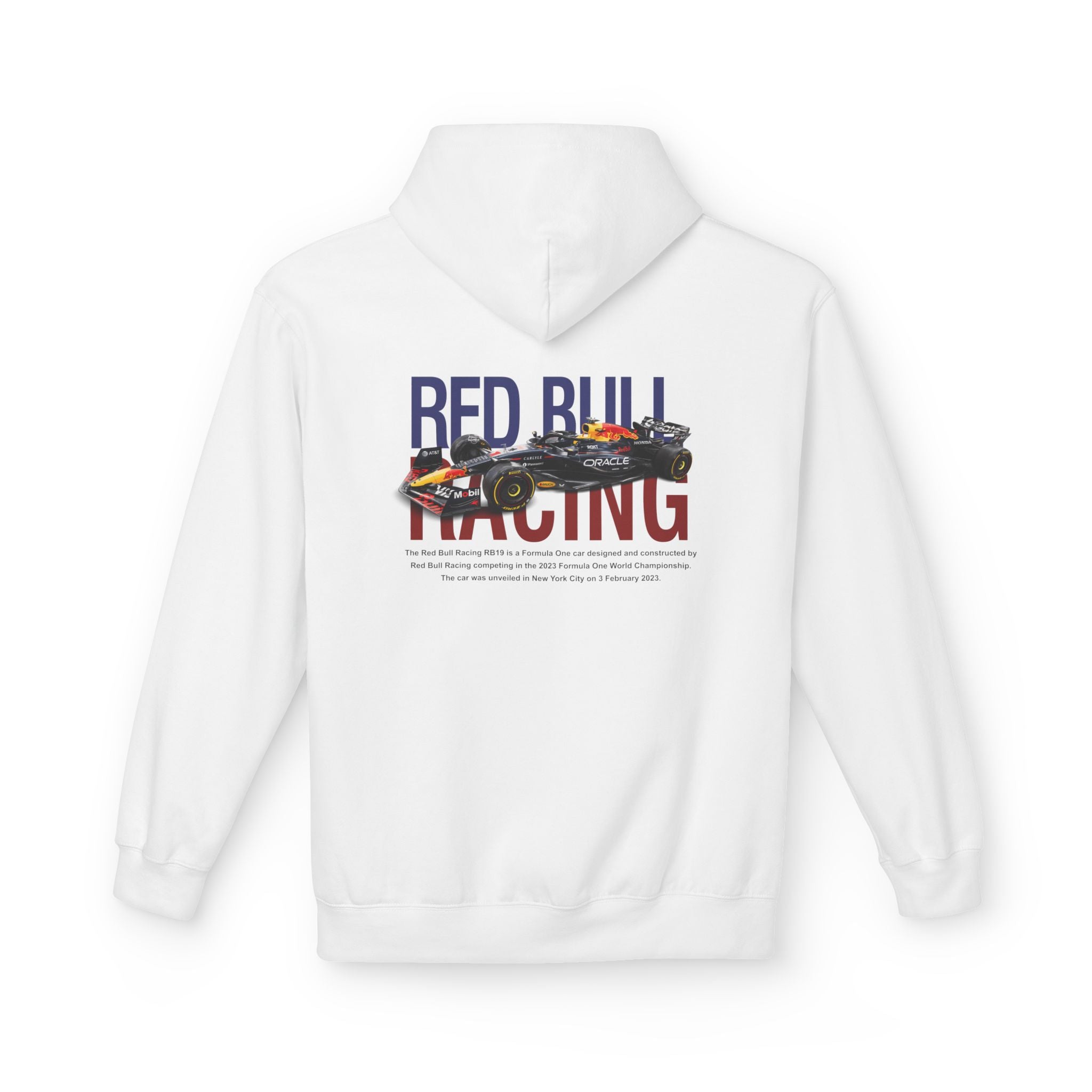 Red Bull Racing Hoodie — Vintage Logo & Formula Car Pullover