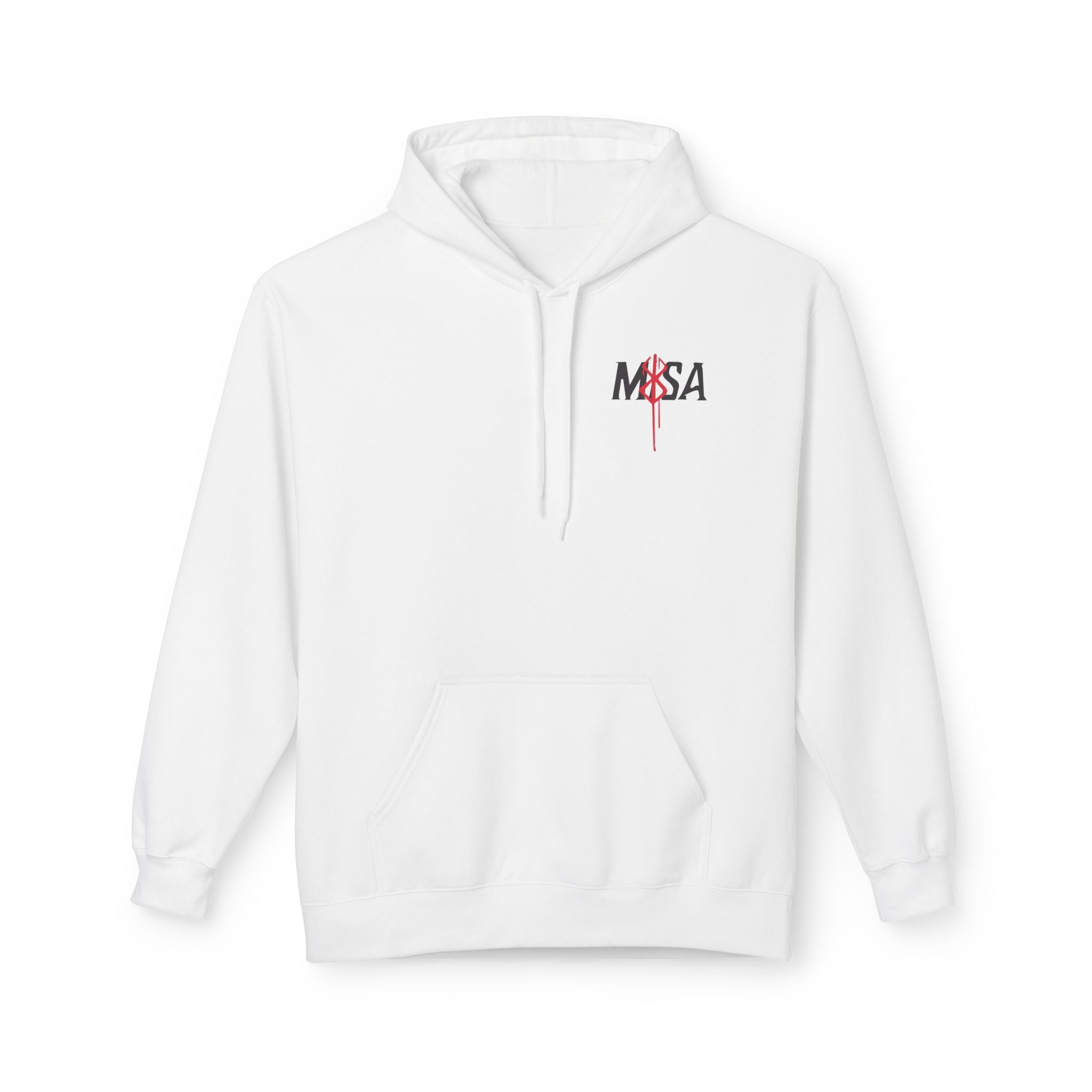 MISALIGNED Graphic Hoodie — Japanese-Style Red Slash Logo Hoodie