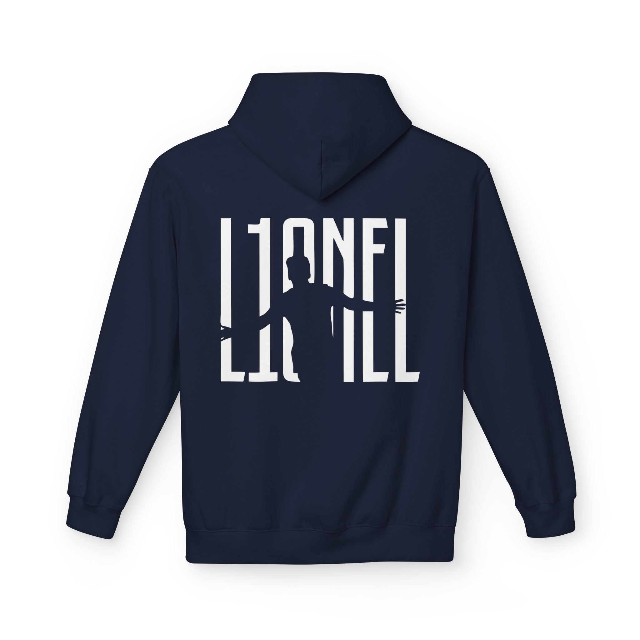 Lionel Silhouette Hoodie — Black Graphic Music Artist Tribute Pullover