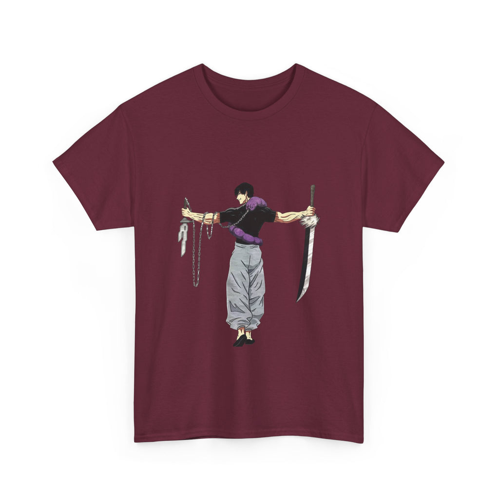 Anime Swordman T-Shirt — Crossed Blades Illustration Tee