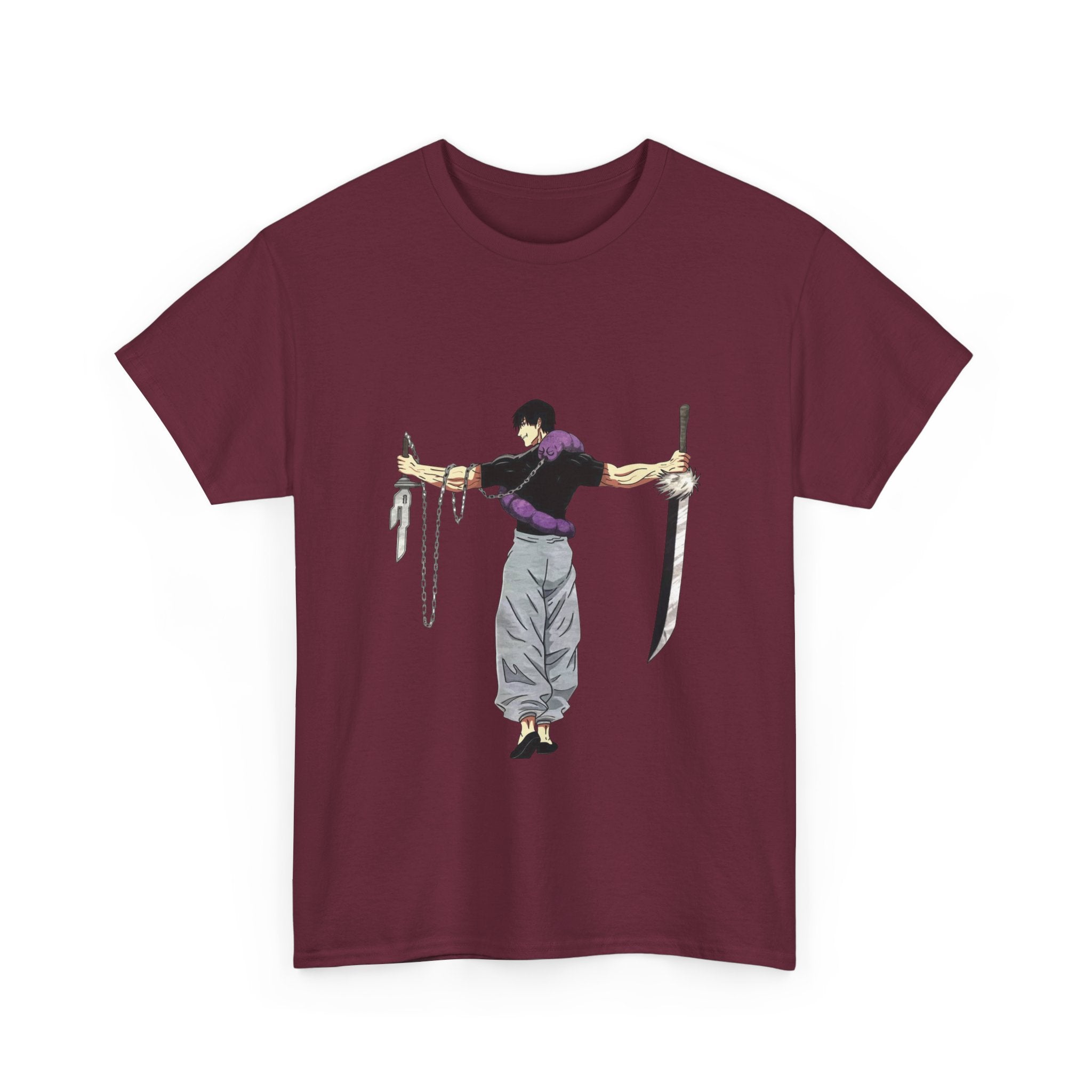 Anime Swordman T-Shirt — Crossed Blades Illustration Tee