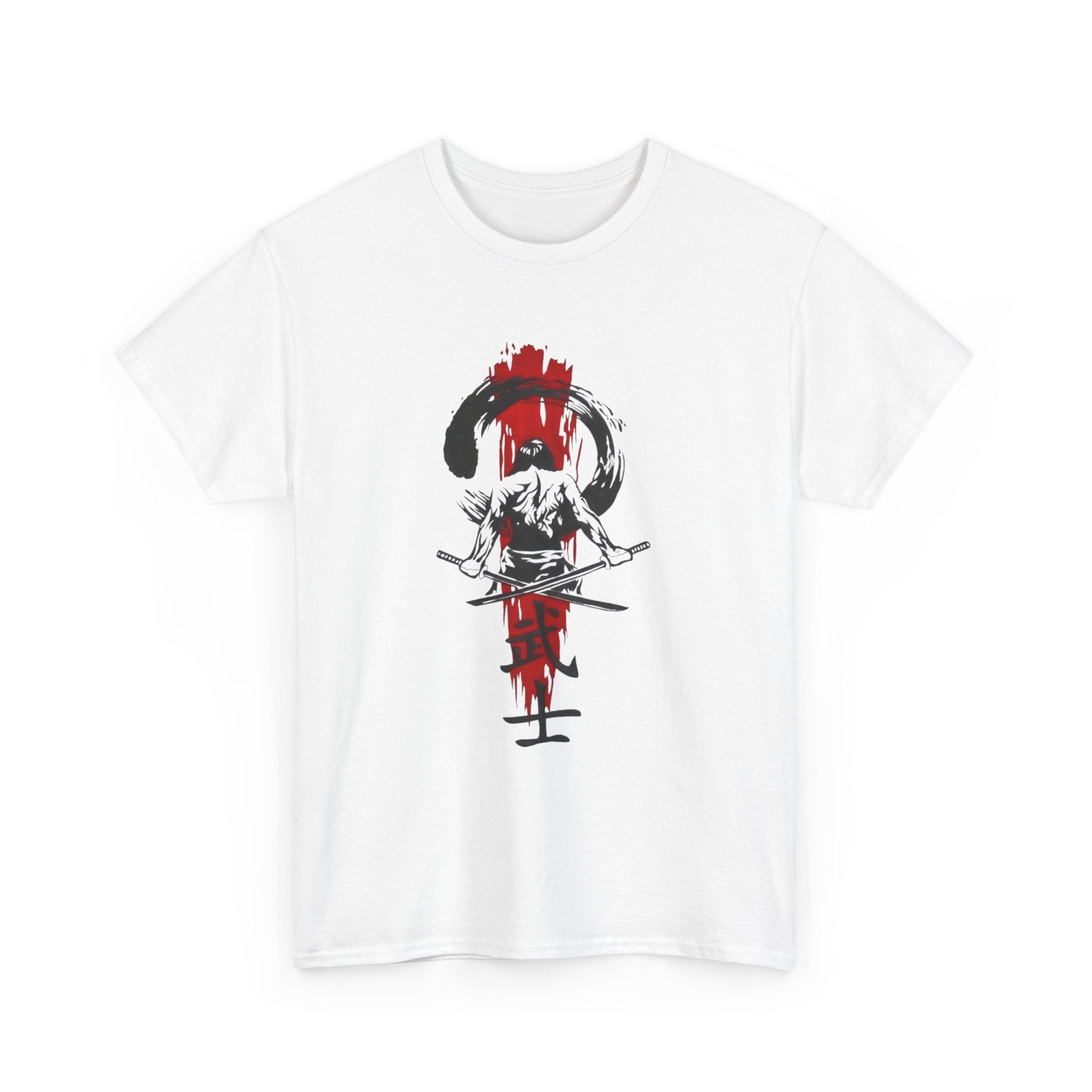 T‑Shirt — Samurai Brushstroke Graphic Tee (Red & Black)